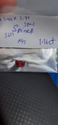 Spinell rot, 1.16 cts, VVS-Quality, Certificate, Blood Red Spinel - Bild 1 von 4