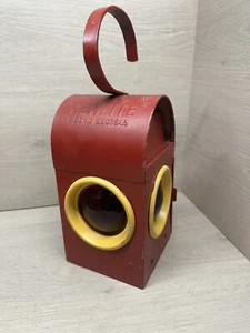 Vintage rote Kenlite Made In England 1959 Eisenbahn Petroleumleuchte - Bild 1 von 7