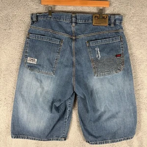 Pantalones Cortos Vaqueros Fubu Denim De Colección Para Hombre Talla 40 Sueltos Hip Hop Y2K La Colección - Imagen 1 de 6