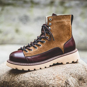 Botas de colección británicas para hombre con cordones informales de gamuza zapatos antideslizantes - Imagen 1 de 8