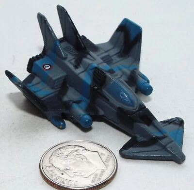 Small Micro Machine Plastic X-3 Raider Jet Fighter Aircraft in Gray-Blue-Black - Image 1 of 4