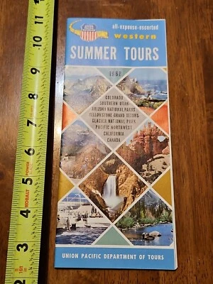 RARE OLD VINTAGE UNION PACIFIC RAILROAD SUMMER TOURS 1968 WESTERN - Image 1 of 4