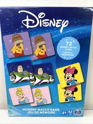 Disney Characters Matching Game 72 Cards Memory Game VGUC Complete - Image 1 of 4