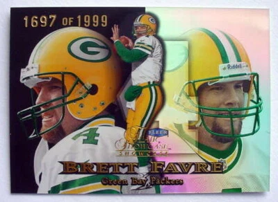 1999 Flair Showcase Football BRETT FAVRE Card #173 1697/1999 SP HOF PACKERS - Image 1 of 4