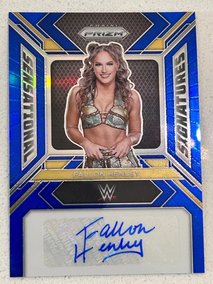 2024 WWE Prizm FALLON HENLEY Sensational Signatures SP Blue Prizm Auto /49 - Image 1 of 2