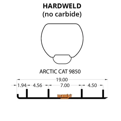 Corredores de carburo barra de superficie dura Woodys Top-Stock para Arctic Cat Z 570 SS 2002 Foto 1 de 2
