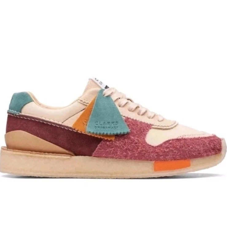 Clarks Originals Ladies TORRUN Dark Pink Combi Leather Trainers SIze UK 7.5 D - Image 1 of 4