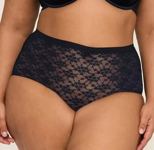 Lane Bryant marineblau hoher Bund/Bein alle Spitze Slip Höschen Übergröße 18/20, 2X - Bild 1 von 5