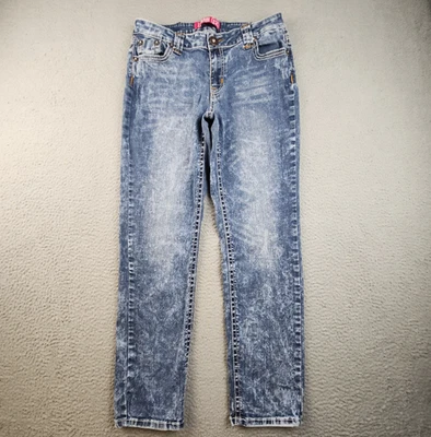 Jeans feminino Y2K Zana Di 12 bolsos retos de strass lavagem ácida jeans stretch - Imagem 1 de 4