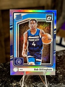 2024-25 Donruss Optic ROB DILLINGHAM RC SILVER HOLO Rated Rookie #259 Wolves - Bild 1 von 2