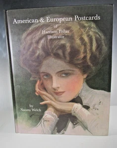 1999 AMERICAN & EUROPEAN POSTCARD of Harrison Fisher by Naomi Welch Book - Imagen 1 de 14