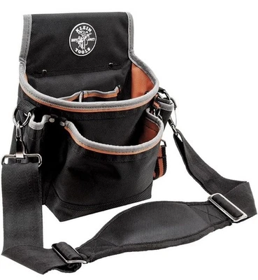 Klein Tools Tradesman Pro 15-Pocket Tool Pouch Holster in Black & Orange 5243 - Image 1 of 4
