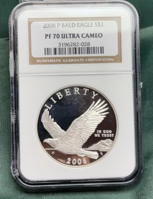 2008 P  NGC Bald Eagle S$1 PF70 Ultra Cameo  - Image 1 of 2