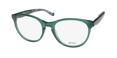 NEW KENSIE LUCKY EYEGLASSES OVAL WOMENS FULL-RIM PLASTIC FO 49-19-135 GREEN - Image 1 of 4