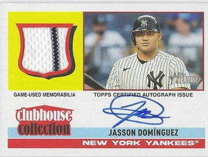 Parche/autógrafo de béisbol Topps Heritage Jasson Domínguez 2025 - CCAR-JD/25 - Imagen 1 de 2