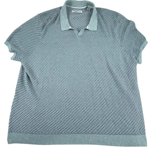 Tommy Bahama Sweater Polo Mens XXXL 3XL Blue Shirt Coolside Island Zone - Picture 1 of 5