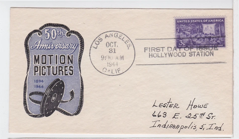 TurtlesTradingPost- Motion Pictures 50th Anniversary  1944 FDC #926 Ioor Cachet - Image 1 of 1