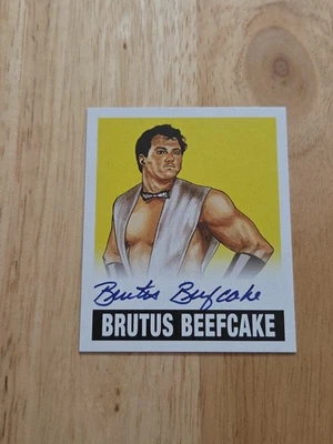 Mini autógrafo amarillo Leaf Originals Wrestling Brutus Beefcake 2012/99 automático Foto 1 de 4