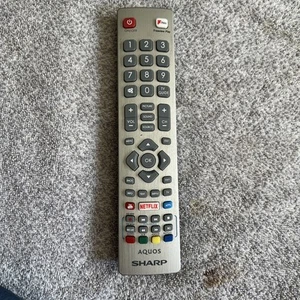Genuine Sharp Aquos Remote Control SHW/RMC/0121 For Smart TV with Netflix F-Play - Picture 1 of 2