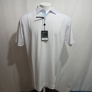 Neu mit Etikett FootJoy Solid Lisle Golf Polo mit selbstkragen Herren Größe Large weiß ProDry - Bild 1 von 10