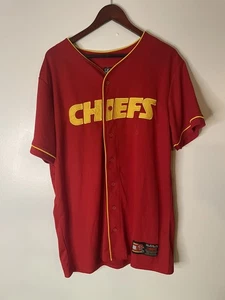 NFL Team Apparel Kansas City Chiefs Baseball Jersey Size Large SEE DESCRIPTION  - Picture 1 of 17