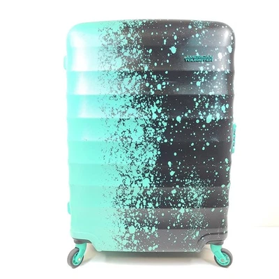 American Tourister Suitcase Black/Teal - Travel Luggage - Image 1 of 4