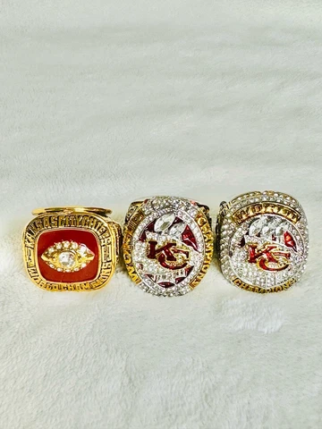 3 PCS Chiefs Ring Kansas City Chiefs Complete Championship Ring Set, US SHIP Cover