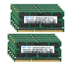 Samsung 40GB_10X 4GB DDR3 1066MHz 1066 PC3-8500S 204PIN SODIMM Laptop RAM Memory - Picture 1 of 12