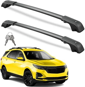 Lockable Roof Rack Cross Bars 220lbs Compatible with 2018-2024 Chevy Chevrole... - Picture 1 of 8