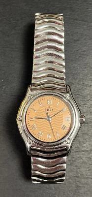 Relógio feminino EBEL Mini Wave aço inoxidável coral 9087122 em excelente estado usado - Imagem 1 de 4