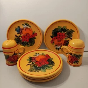 Vajilla italiana toscana platos de campo de 8" y agitadores en muy buen estado años 60-70 - Imagen 1 de 14