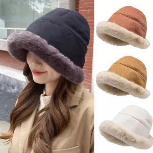 Thicken Warm Beanies Panama Hats Bucket Hat Fisherman Hat Fashion Winter Outdoor - Picture 1 of 20
