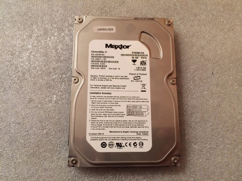 Hard disk Maxtor DiamondMax 21 STM380215A 80GB 7200RPM ATA-100 2MB Cache 3.5 - Immagine 1 di 1