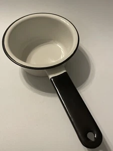 Vintage Enamelware Pan 10” Black & White Farmhouse Decor - Picture 1 of 7