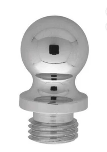 2x Ball Tip HINGE FINIALS Baldwin Square Corner 1090.26.I Bright Chrome PAIR NEW - Picture 1 of 3