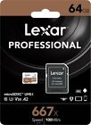 Lexar 64GB Professional microSDXC? 100MB/s 667x UHS-I C10 U3 V30 Memory Card