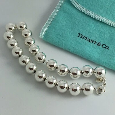 Extra Large 9.5" Tiffany & Co HardWear Ball Bracelet Sterling Silver 10mm Bead - Image 1 of 4