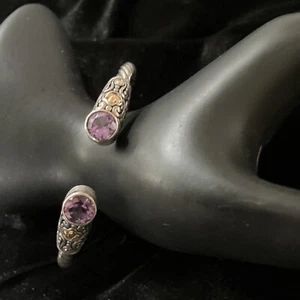 Devata sterling 18k amethyst cuff bracelet - Picture 1 of 3
