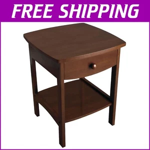 Stylish 22" Wood End Table/Night Stand with One Drawer & Polished Finish - Picture 1 of 7