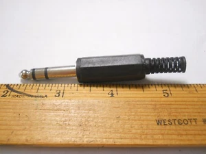 1/4" Stereo Audio Plug Connector 020(NOS, New Old Stock)(QTY 4 ea)F25 - Picture 1 of 3