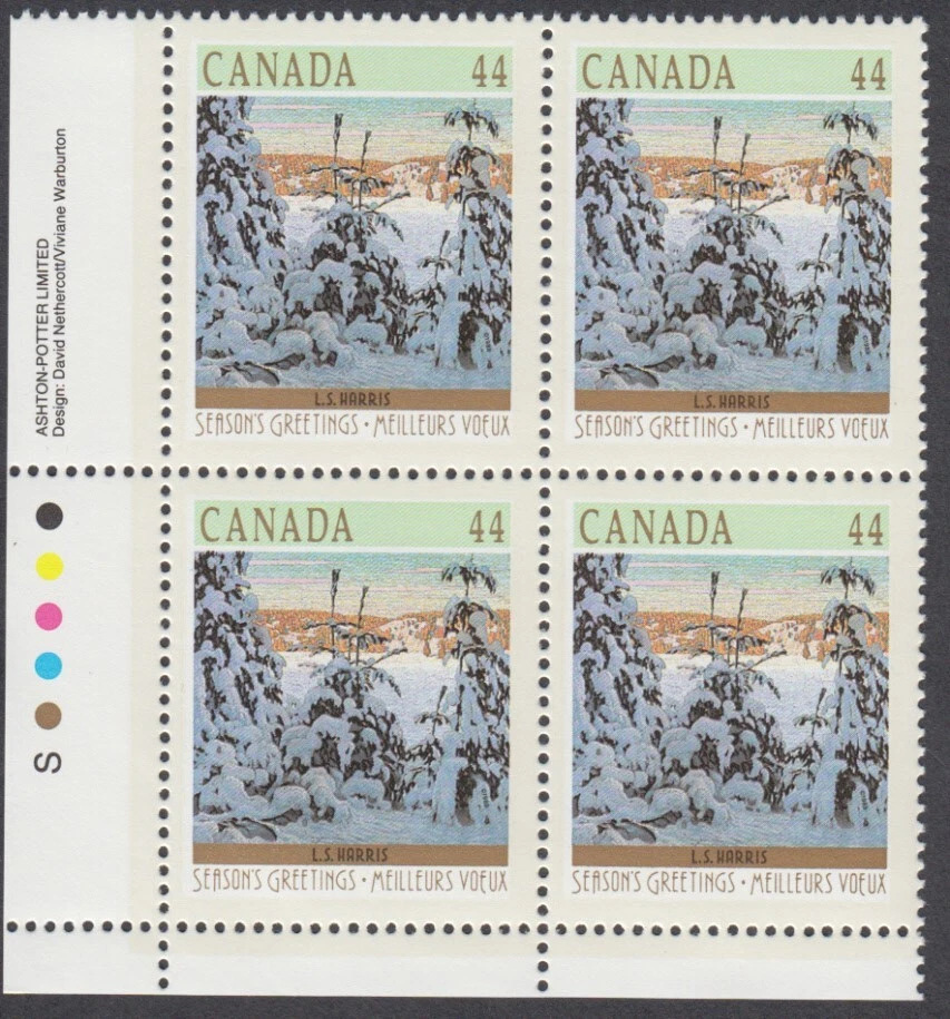 Canada - #1257 Christmas - Winter Landscapes Plate Block - MNH - Image 1 of 1