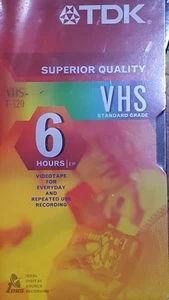NEU! TDK 6 Stunden T-120 hochwertige Standard VHS Kassette Band versiegelt - Bild 1 von 2