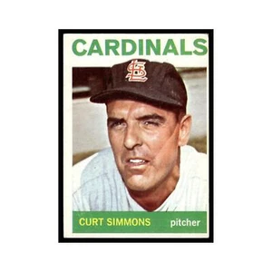 1964 Topps Baseball Card Curt Simmons Cardinals #385 - Picture 1 of 3