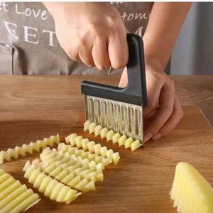 Cortador de papas fritas cortador moldeador papas fritas arrugado picador de verduras herramienta peladora - Imagen 1 de 2