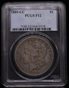1889-CC Morgan Silver Dollar PCGS F12