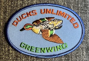 Parche Ducks Unlimited Greenwing Vintage Fondo Azul Nuevo de Lote Antiguo - Imagen 1 de 2