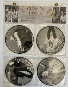 GUNS N’ ROSES Ltd. Ed. Interview Picture Disc Collection (4) 7” UK vinyl records - Picture 1 of 2
