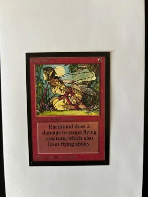 MTG COLLECTOR'S EDITION EARTHBIND NM (IE / CE) BETA ART COMMON RED CARD WOTC - Image 1 of 4