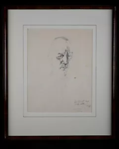Vintage Framed Original Pencil Drawing "Portrait of Mine" By Noel Rockmore - Picture 1 of 11