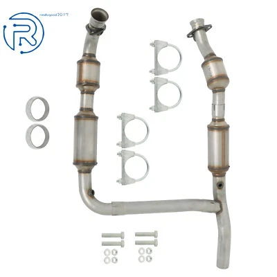 For 1997/1998/1999/2000 Ford F-150 4.6L RWD LH+RH Y Pipe Catalytic Converter Set - Image 1 of 4